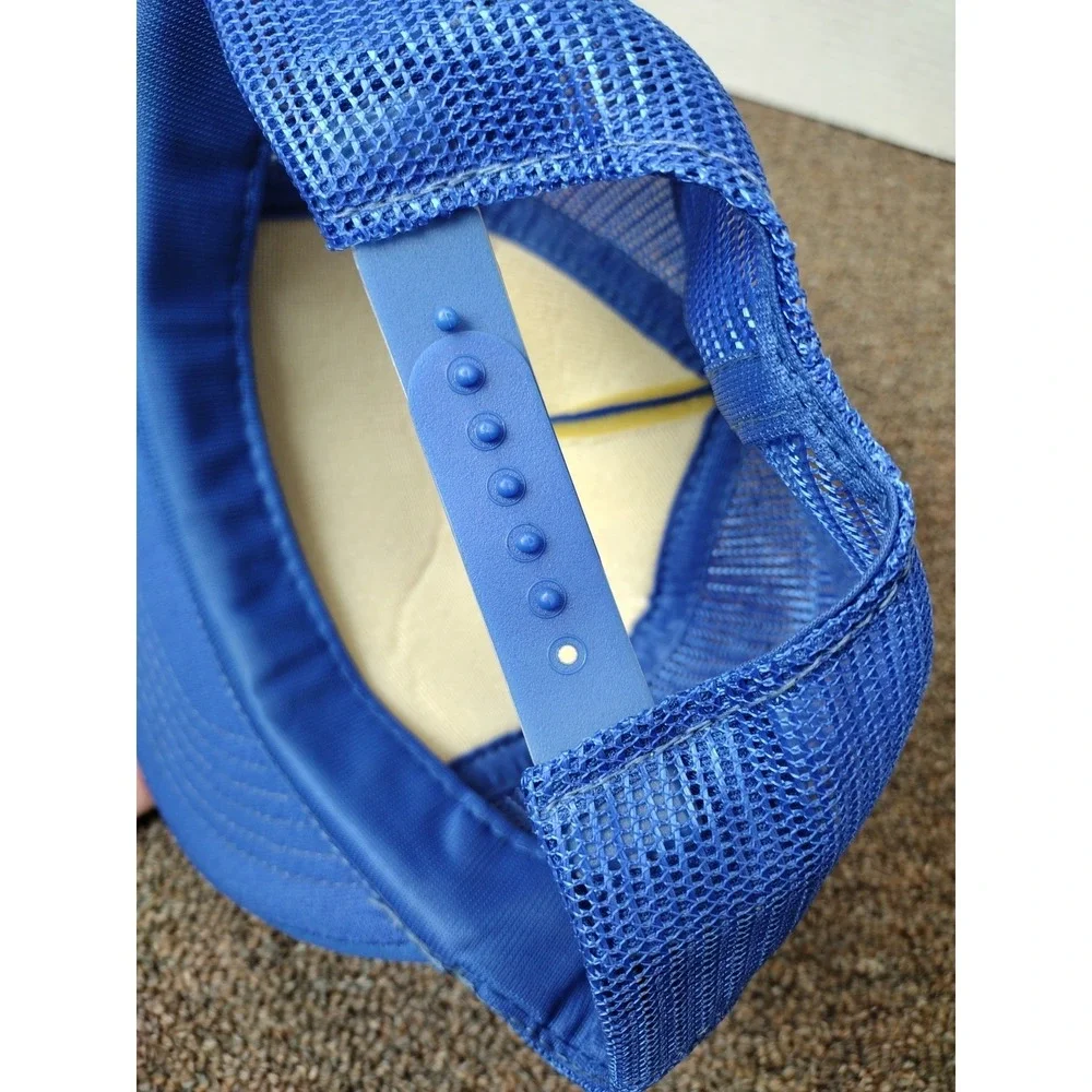 VINTAGE Laura Scudder's  Blue Scrambled Eggs Strapback Baseball Hat Cap Trucker